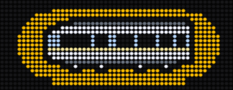 在線位置の電車の絵(拡大)